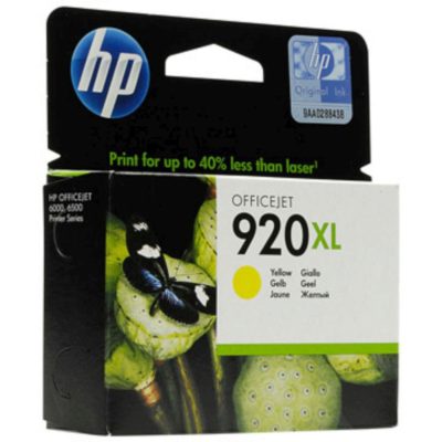 Hp 920XL High Yield Ink Cartridge, Yellow Single Pack, CD974AE Hp 920XL High Yield Ink Cartridge, Yellow Single Pack, CD974AE